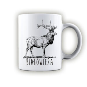 kubek ceramiczny Białowieża. Tropem Jelenia