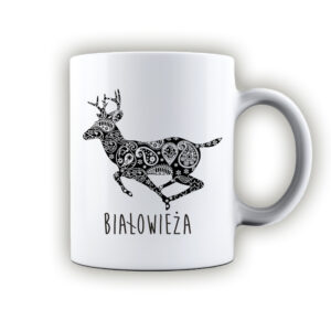 kubek ceramiczny Białowieża. Jeleń z Tradycją