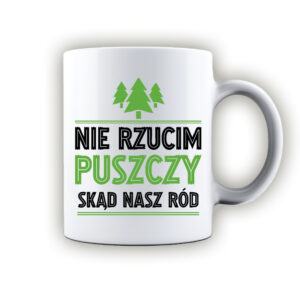 kubek ceramiczny Korzenie w puszczy, serce na Podlasiu