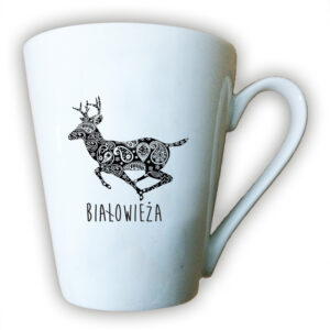 kubek latte Białowieża. Jeleń z Tradycją