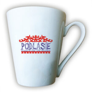 kubek latte Kolorowe Okiennice Podlasia