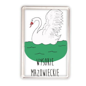 magnes akrylowy Podlaski Łabędź - Wysokie Mazowieckie