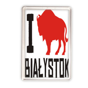 magnes akrylowy Kocham Białystok