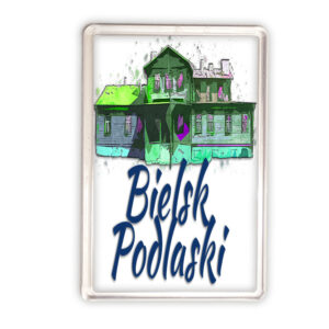 magnes akrylowy Bielsk Podlaski - Historia w Drewnie